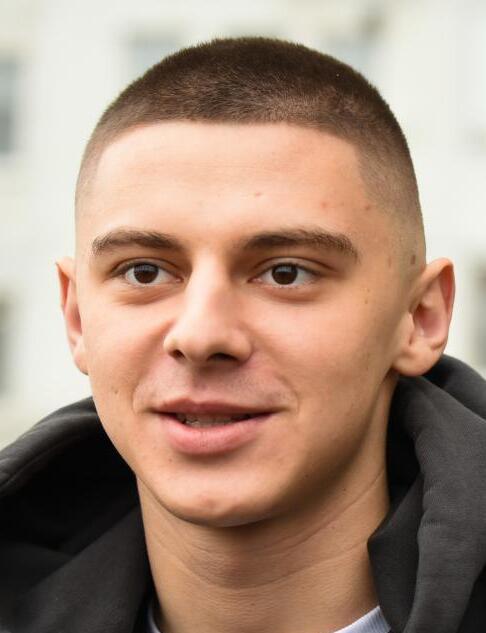 Vitalii Mykolenko in 2021, at a Dynamo Kyiv medical check-up, before he joined Everton